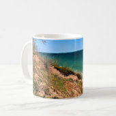 ウィスコンシン州ワシントン港ミシガン湖 コーヒーマグカップ (正面左)