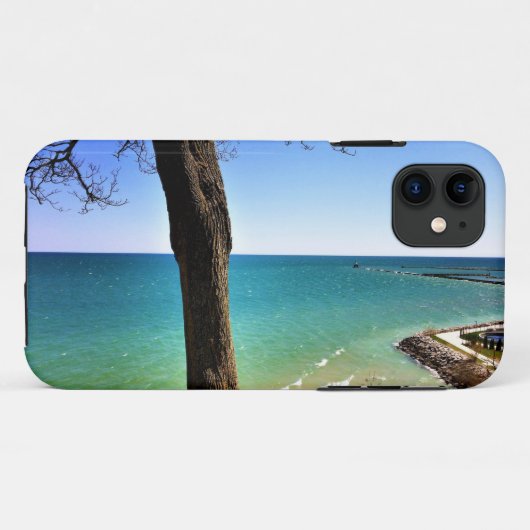 ウィスコンシン州ワシントン港ミシガン湖 Case-Mate iPhoneケース (裏面(横))
