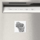 ウィスコンシン州ワードクラウド マグネット (インサイチュ (食洗機))