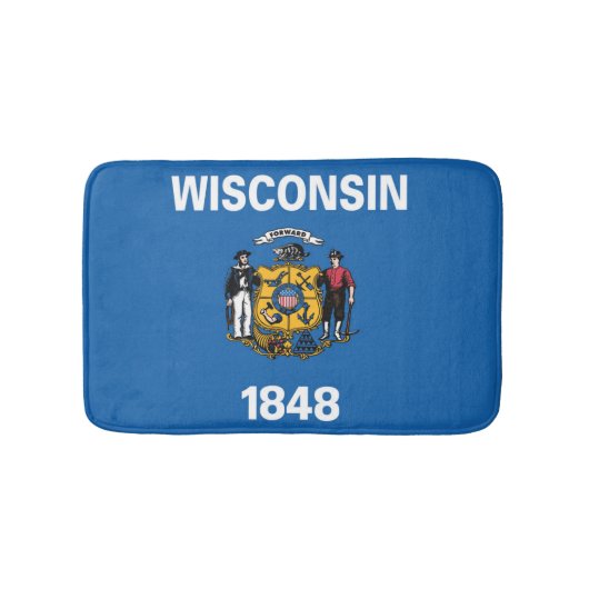 ウィスコンシン州国旗 バスマット (正面)