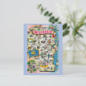 ウィスコンシン州地図はがき ポストカード (スタンド正面)