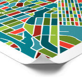 ウィスコンシン州地図ポスター ポスター (角)