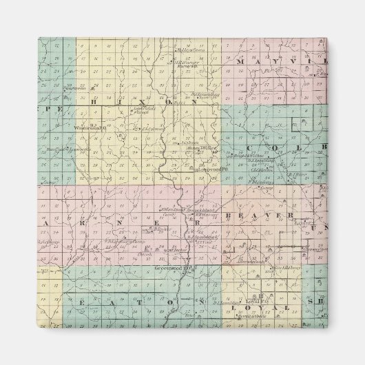 ウィスコンシン州州の地図 マグネット (正面)