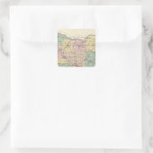 ウィスコンシン州州アイオワ郡の地図 スクエアシール (バッグ)