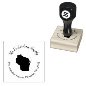 ウィスコンシン州差出人住所ゴムスタンプ ラバースタンプ (押印)