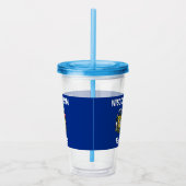 ウィスコンシン州旗を持つアクリル州 アクリルタンブラー (右)