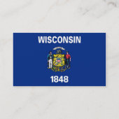 ウィスコンシン州旗を持つ名刺 名刺 (裏面)
