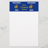 ウィスコンシン州旗を持つ文房具 便箋 (正面)