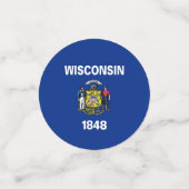 ウィスコンシン州旗を持つ表紙吹雪 コンフェッティ (スモール正面)