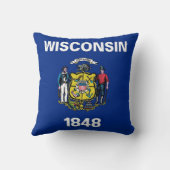 ウィスコンシン州旗アメリカのモージョピロー クッション (裏面)