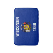 ウィスコンシン州旗デザイン バスマット (正面縦)