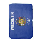 ウィスコンシン州旗デザイン バスマット (正面縦)