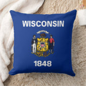 ウィスコンシン州旗 クッション (ブランケット)