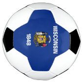 ウィスコンシン州旗 サッカーボール (回転)