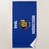 ウィスコンシン州旗 ビーチタオル (正面)