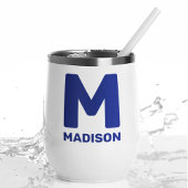 ウィスコンシン州旗&フラワーブルーバイオレット名前をカスタムする