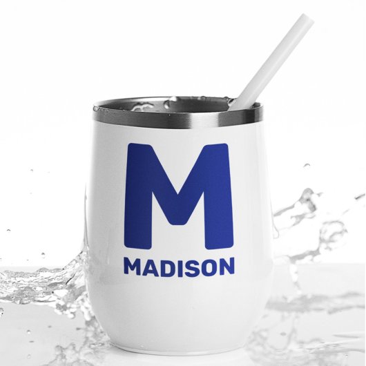 ウィスコンシン州旗&フラワーブルーバイオレット名前をカスタムする