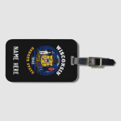 ウィスコンシン州旗 ラゲッジタグ (正面横)