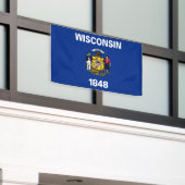 ウィスコンシン州旗 横断幕 (ビルの外側)