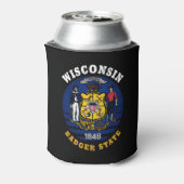 ウィスコンシン州旗 缶クーラー (缶裏面)