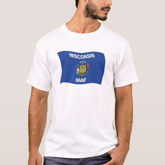 ウィスコンシン州旗Tシャツ Tシャツ (正面)