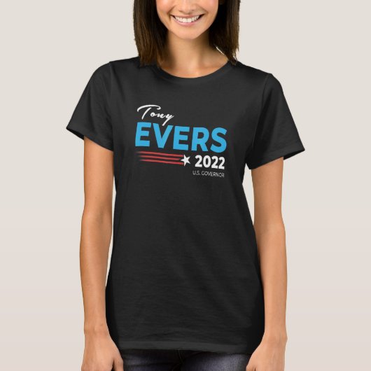 ウィスコンシン州知事2022キャンペーンViのTony Evers Tシャツ (正面)