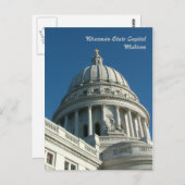 ウィスコンシン州議事堂 - マディソン ポストカード (正面/裏面)