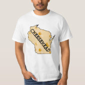 ウィスコンシン州頭の輪郭シャツ Tシャツ (正面)
