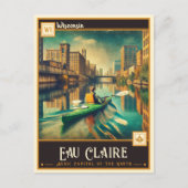 ウィスコンシン州,オークレア |ヴィンテージ ポストカード (正面)