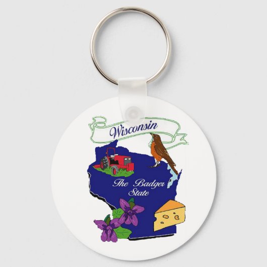 ウィスコンシン州 キーホルダー (正面)