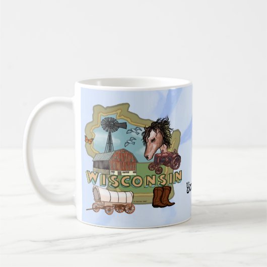 ウィスコンシン州 コーヒーマグカップ (左)