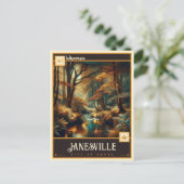 ウィスコンシン州，ジャネズビル |ヴィンテージ ポストカード (スタンド正面)