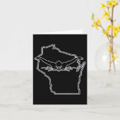 ウィスコンシン州 プライドTシャツ 水泳用 おもしろ 水着 カード (黄色い花)