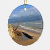 ウィスコンシン州，ミシガン湖 セラミックオーナメント (左)