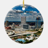 ウィスコンシン州,ミルウォーキー セラミックオーナメント (裏面)
