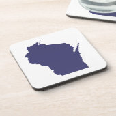 ウィスコンシン州（白と青） コースター (左側)