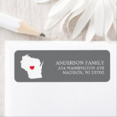 ウィスコンシン州 |移動差出人住所ラベル ラベル (インサイチュ)