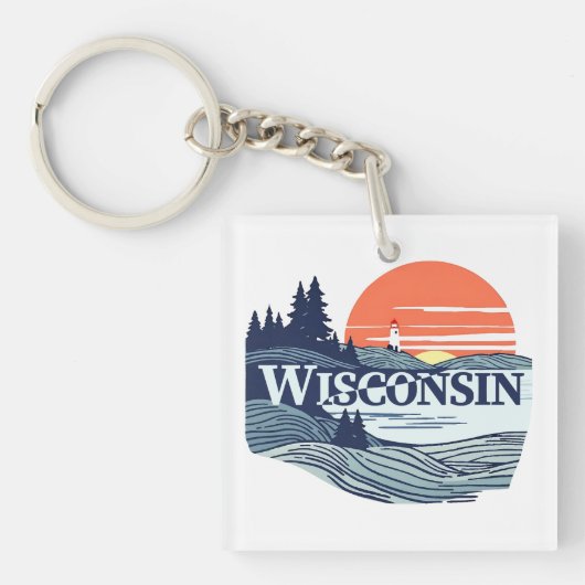 ウィスコンシン州（米国） キーホルダー (正面)