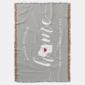 ウィスコンシン州 自宅 おしゃれ スローブランケット (正面縦)