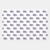 ウィスコンシン州、50州、リバティ・ベル ラッピングペーパーシート (正面)