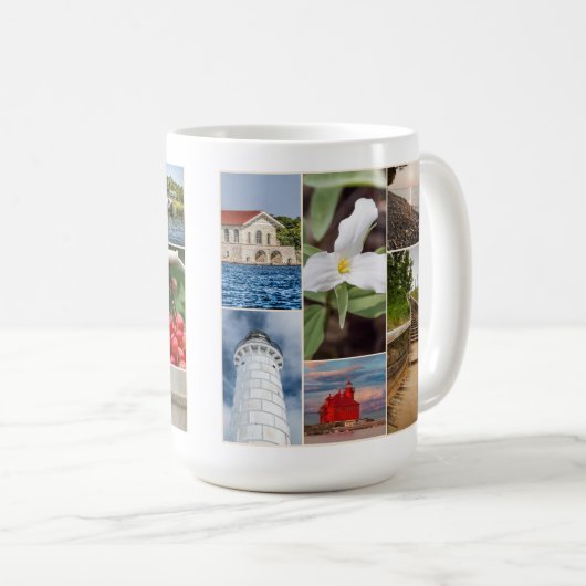 ウィスコンシン州Door County – ランドマーク、ローカルお気に入りの コーヒーマグカップ (正面右)