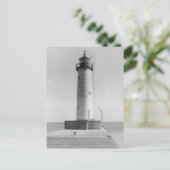 ウィスコンシン州Mt.Sheboygan Pier Light house, 1915 ポストカード (スタンド正面)