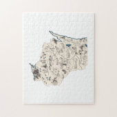 ウィスコンシン形バッジャー州ヴィンテージ写真マップ ジグソーパズル (縦)