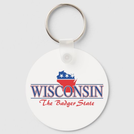 ウィスコンシン愛国的キーチェーン キーホルダー (正面)