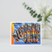 ウィスコンシン旅行ウィスコンシンのデルスからの挨拶 ポストカード (スタンド正面)