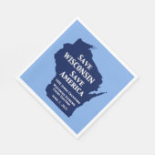 ウィスコンシン最高裁判所にクロフォードの票 スタンダードランチョンナプキン (角)