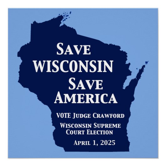ウィスコンシン最高裁判所にクロフォードの票 ポスター (正面)