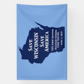 ウィスコンシン最高裁判所にクロフォードの票 横断幕 (縦)