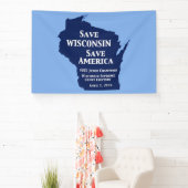 ウィスコンシン最高裁判所にクロフォードの票 横断幕 (インサイチュ)