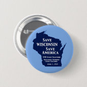 ウィスコンシン最高裁判所にクロフォードの票 缶バッジ (正面&裏面)